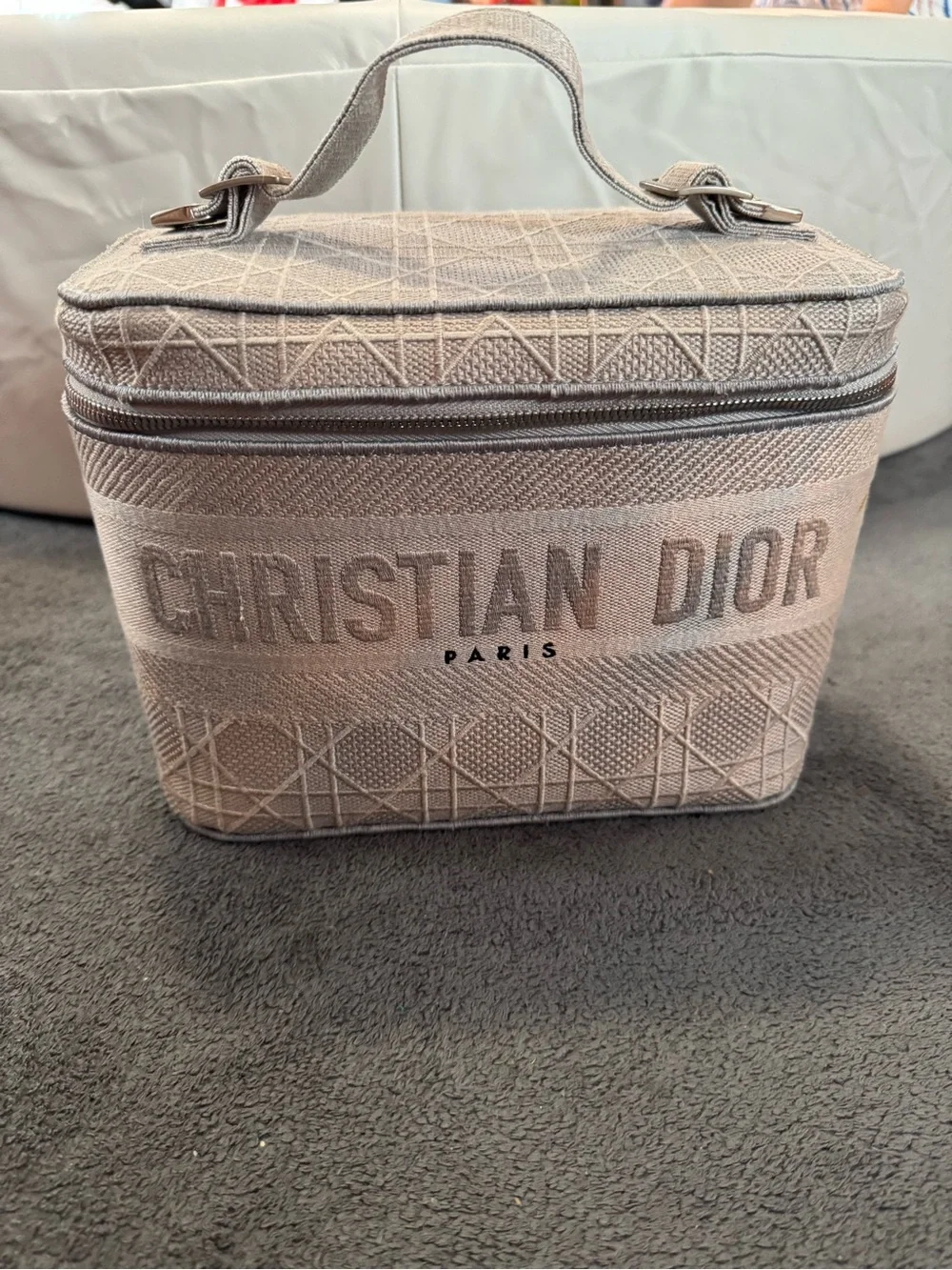 Dior Embroidered Canvas Vanity Case